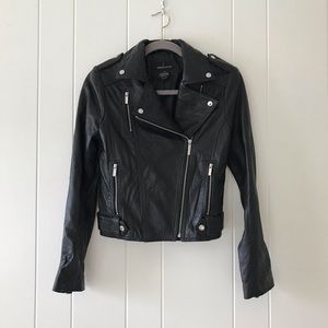 Black leather jacket